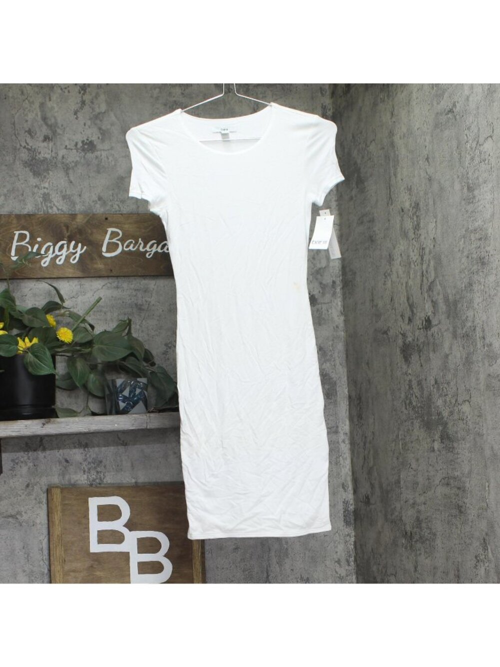 Bar III Womens Knit Bodycon Mini Dress 100151162 White XS